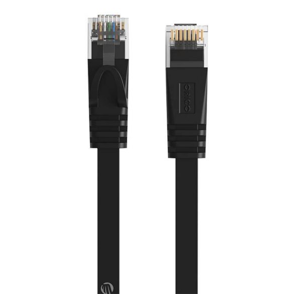 Cablu de rețea Ethernet plat Orico RJ45 Cat.6 1m (negru)