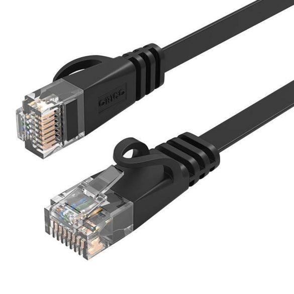 Cablu de rețea Ethernet plat Orico RJ45 Cat.6 1m (negru)