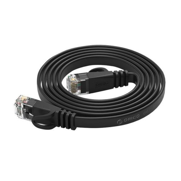 Cablu de rețea Ethernet plat Orico RJ45 Cat.6 1m (negru)