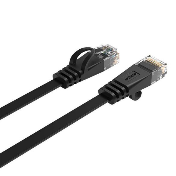 Cablu de rețea Ethernet plat Orico RJ45 Cat.6 1m (negru)