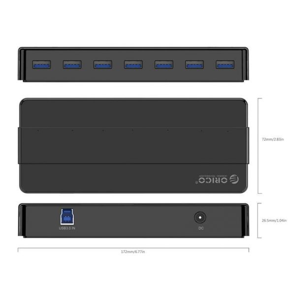 Adaptor hub Orico 7xUSB 3.0