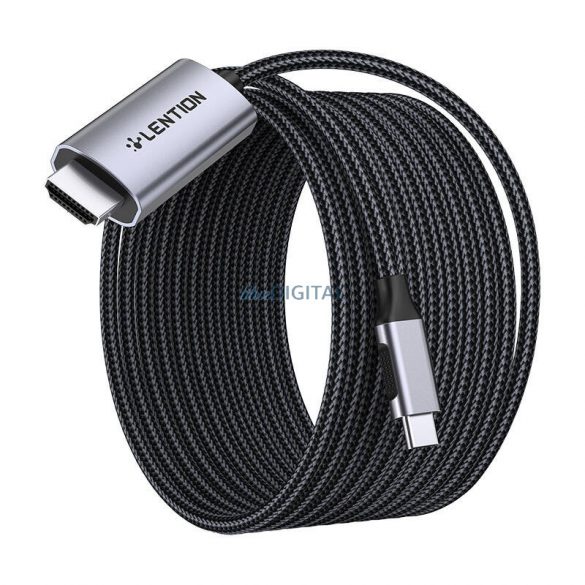 Cablu Lention USB-C și HDMI 4K60Hz, 3m (gri)