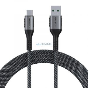 Cablu Lention USB-A USB-C 6A, 1m (negru)