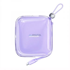 Joyroom JR-L003 Jelly Powerbank 10000mAh cu cablu Lightning 22,5W - violet