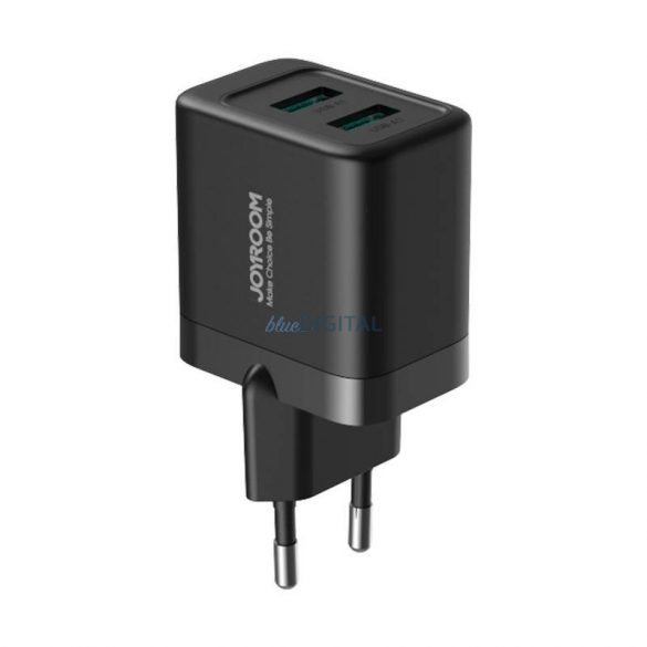 Încărcător de rețea Joyroom JR-TCN01 cu conexiune 2xUSB-A 2,4 A - negru