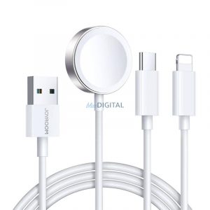 Joyroom S-IW008 USB-A - Cablu de încărcare tip C/Lightning/Apple Watch 1,2 m - alb