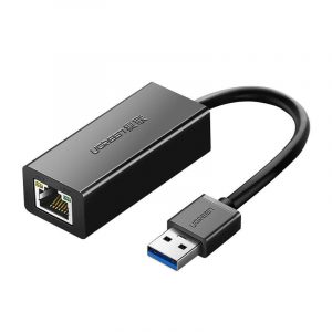 Adaptor de rețea USB 3.0 la RJ45 Ugreen CR111, Gigabit Ethernet (negru)