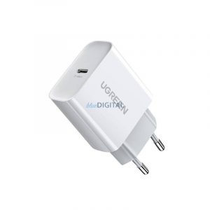 Încărcător Ugreen CD137 cu conexiune 1xUSB-C 20W PD - alb