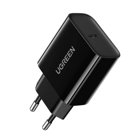 Încărcător rapid EU UGREEN, USB-C 20W, PD 3.0 (negru)