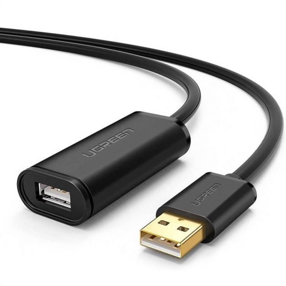 Cablu prelungitor USB 2.0 activ UGREEN US121, 5 m (negru)