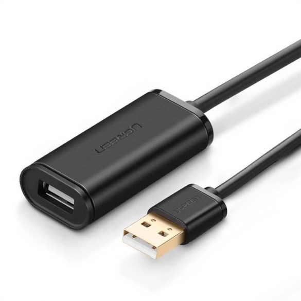 Cablu prelungitor UGREEN US121 USB 2.0, activ, 10 m (negru)