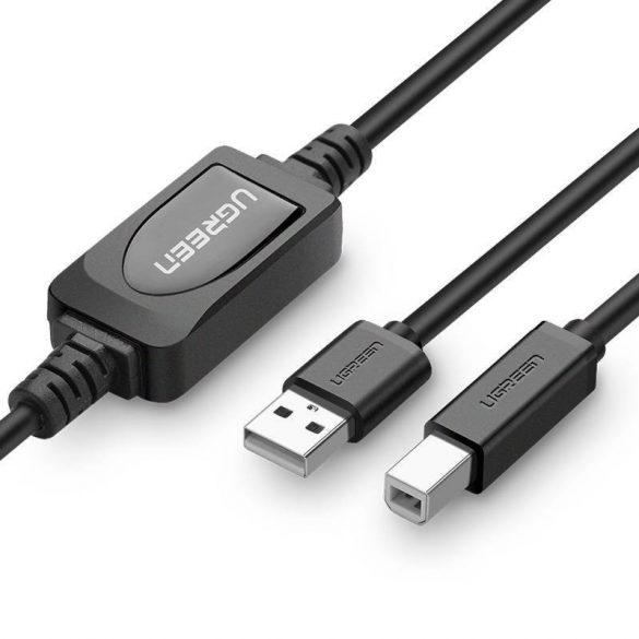 UGREEN US122 cablu activ USB 2.0 AB pentru imprimantă, 10 m (negru)