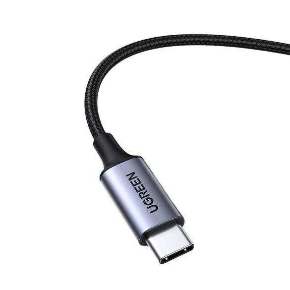 Cablu USB-C UGREEN CM450 - mini mufă AUX de 3,5 mm, 1 m (negru)