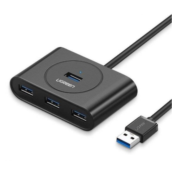 Hub UGREEN USB 4 în 1 USB 3.0 0,5 m (negru)