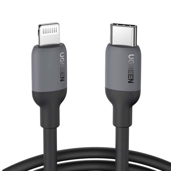 UGREEN US387 USB-C - Cablu Lightning, 1m (negru)