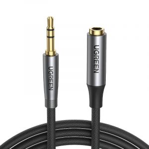 UGREEN AV190 Cablu prelungitor audio cu mufă AUX de 3,5 mm, 3 m (negru)