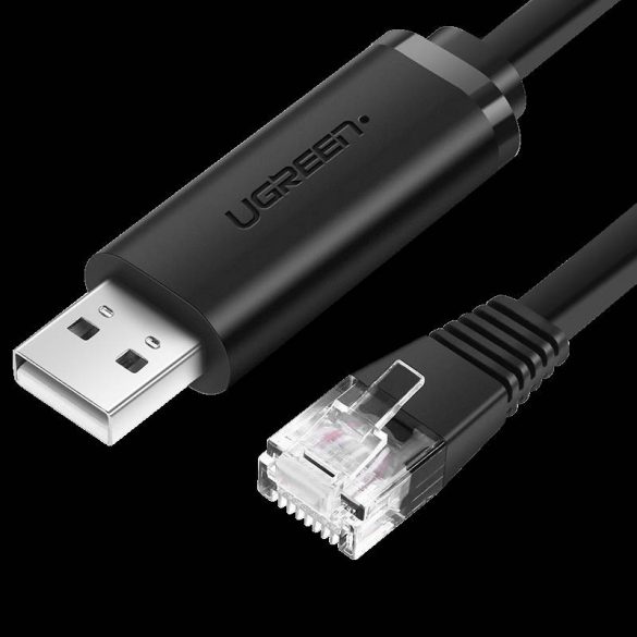 UGREEN CM204, cablu USB - RJ45 consola pentru dispozitive de retea, 1,5 m (negru)