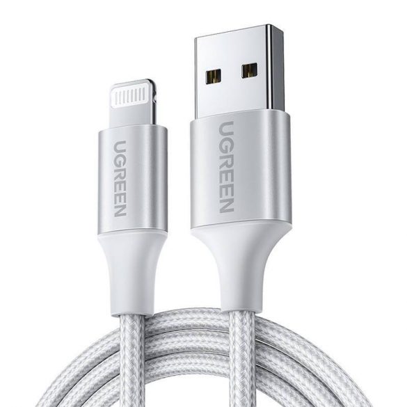 Cablu Lightning USB UGREEN 2.4A US199, 1.5m (argintiu)