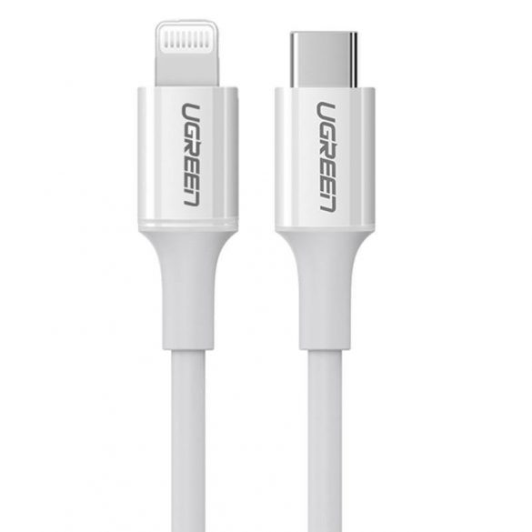 Cablu Lightning USB-C UGREEN 3A US171, 1,5 m (alb)