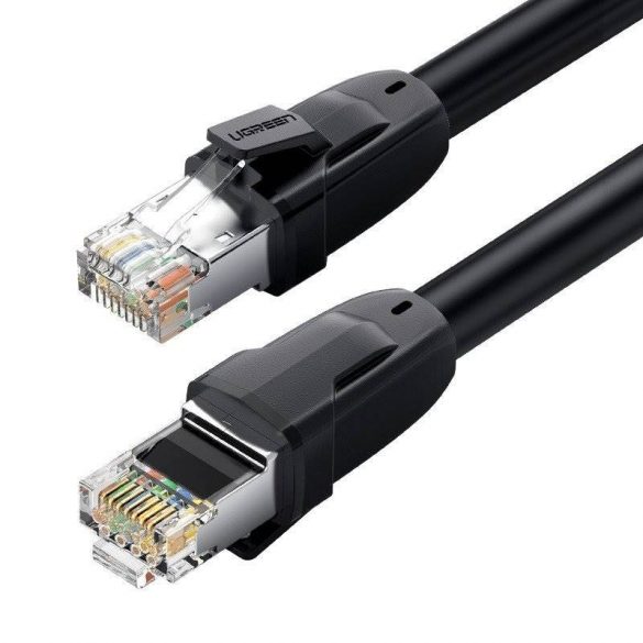 Cablu de rețea UGREEN Ethernet RJ45, Cat.8, S / FTP, 1 m (negru)