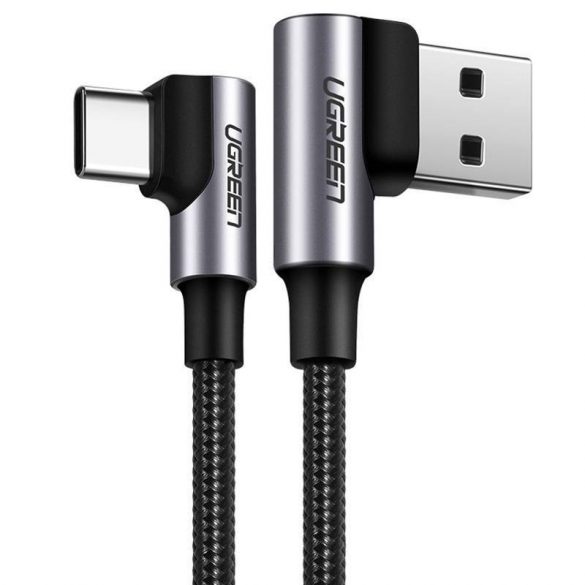 Cablu unghiular USB-C către USB-A 2.0 UGREEN US176, 3A, 3m (negru)