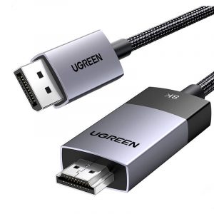 Cablu DisplayPort la HDMI Ugreen DP115, 8k 60 Hz, 2 m (negru)