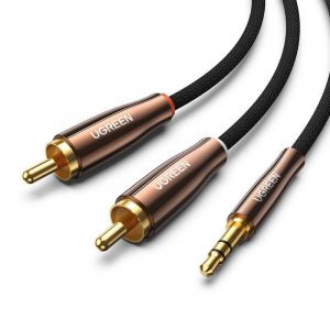 UGREEN AV170 cablu 2x mufă RCA (Cinch) de 3,5 mm, 2m (negru)