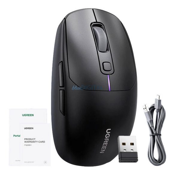 Mouse fără fir cu 3 moduri UGREEN MU103 (negru)