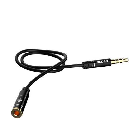 Cablu prelungitor audio Dudao L11S 3,5 mm AUX, 1m (negru)