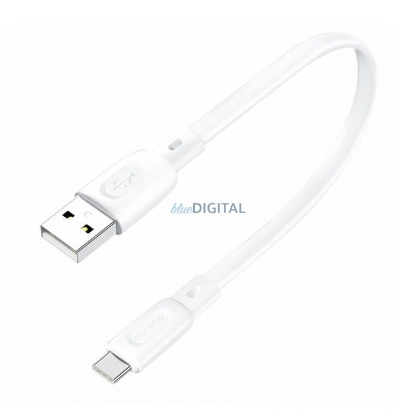 Foneng X107 Cablu USB-A - Type-C 3A 0.25m - alb