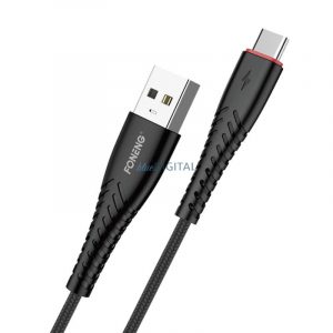 Cablu USB-USB-C Foneng X15, 2,4 A, 1,2 m (negru)