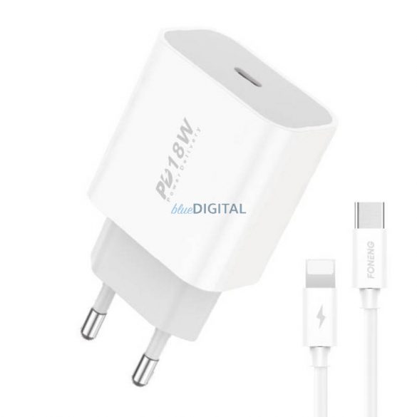 Incarcator de perete pentru Foneng EU23 18W + cablu USB-C Lightning