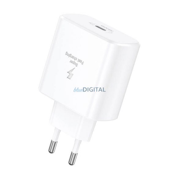 Foneng EU62 Încărcător AC cu 1 conector USB-C și cablu Type-C - Lightning 45W - alb