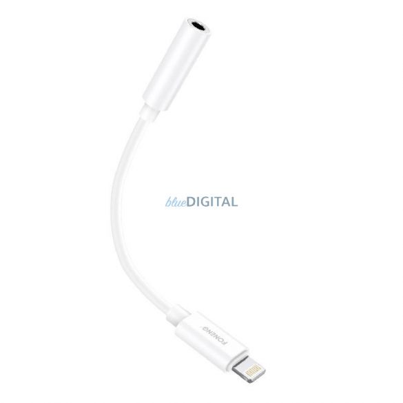 Cablu audio jack 3,5 mm pentru iPhone Foneng BM20 (alb)