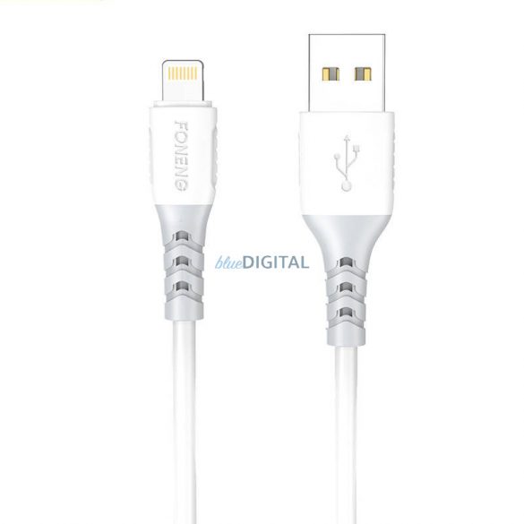 Cablu USB și Lightning Foneng X66, 20W, 3A, 1m (alb)