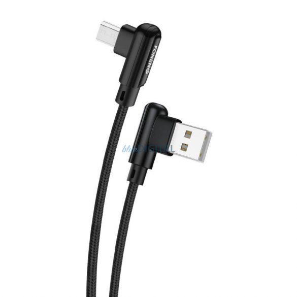 Cablu USB-Micro USB înclinat Foneng X70, 3A, 1m (negru)