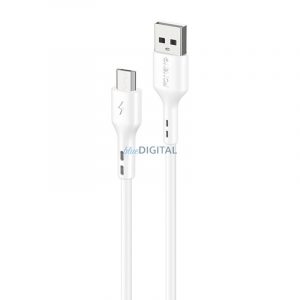 Cablu USB-Micro USB Foneng X36, 3A, 1m (alb)