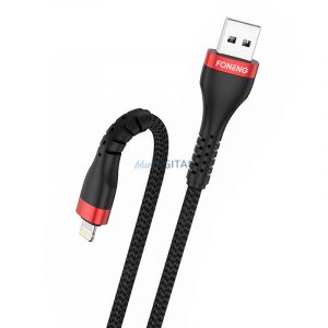 Cablu Foneng USB Lightning, X82 iPhone 3A, 1m (negru)