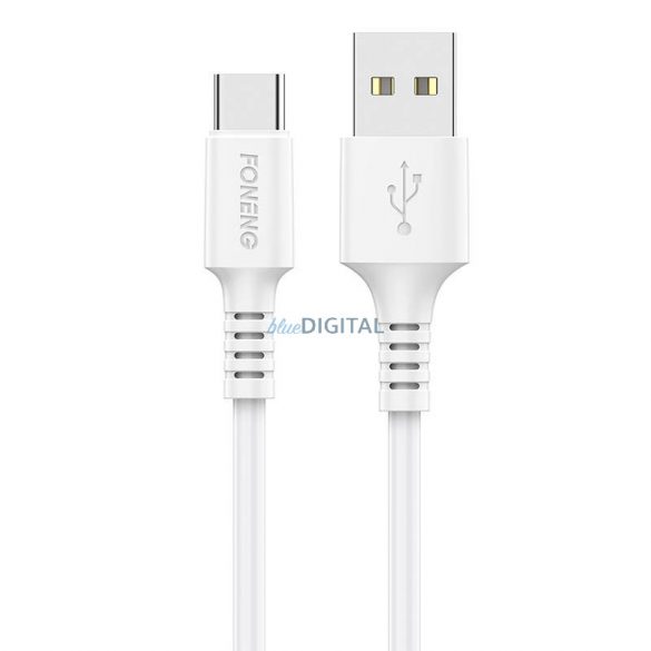 Cablu USB la USB C Foneng, x85 3A încărcare rapidă, 1m (alb)