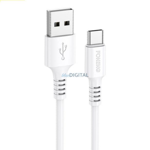 Cablu USB la USB C Foneng, x85 3A încărcare rapidă, 1m (alb)