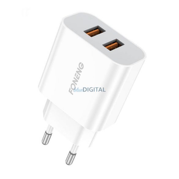 Încărcător rapid Foneng 2x USB EU45 + cablu USB Micro