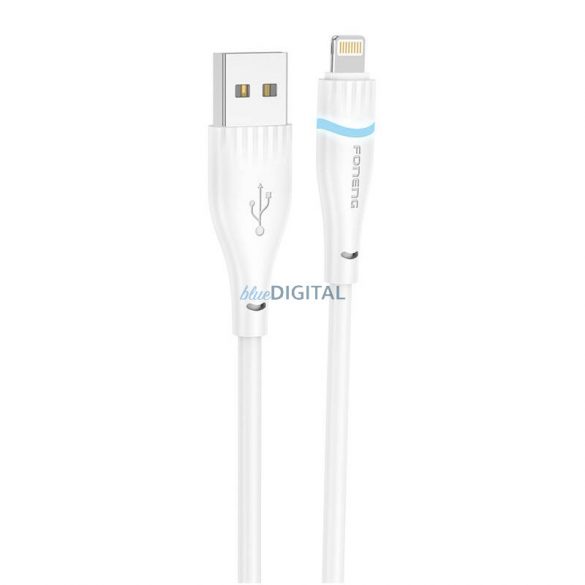 Foneng X101 Cablu USB-A - Lightning 2.4A 1.2m - alb