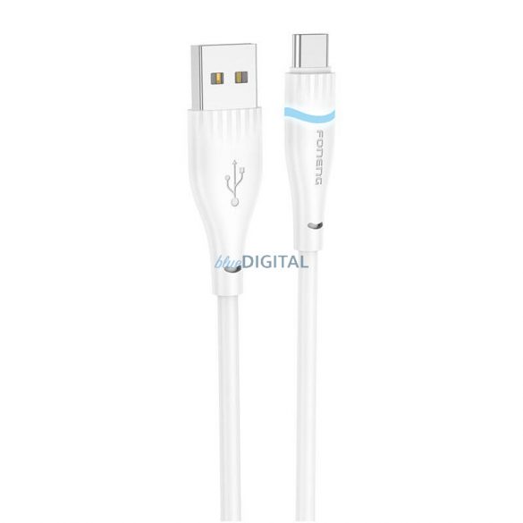 Foneng X101 Cablu USB-A - Type-C 3A 1.2m - alb