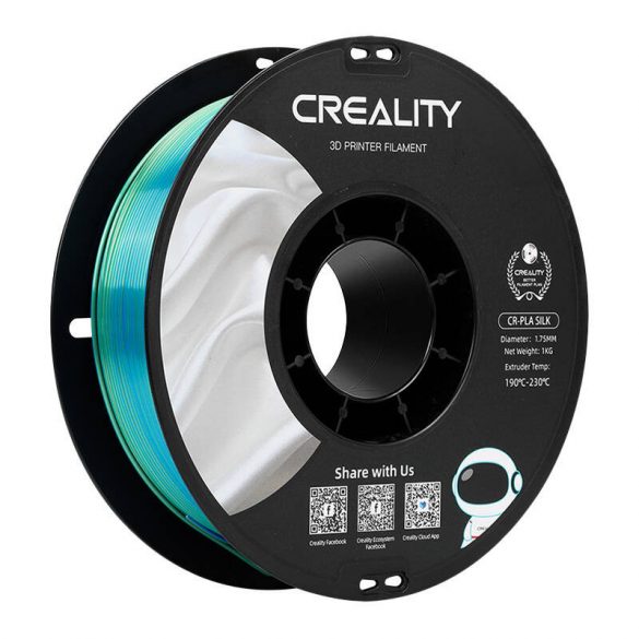 CR-Silk PLA Filament Creality (albastru-verde)