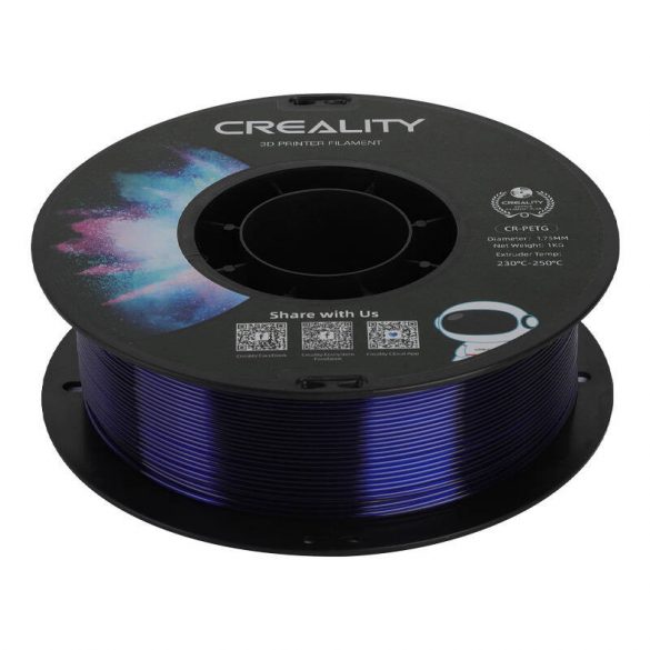 CR-PETG Filament Creality (albastru transparent)