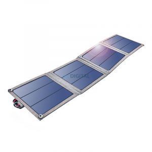 Încărcător solar pliabil Choetech SC004 14W, 1xUSB (gri)