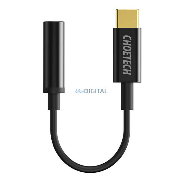 Adaptor Choetech AUX003 USB-C Adaptor jack audio de 3,5 mm (negru)