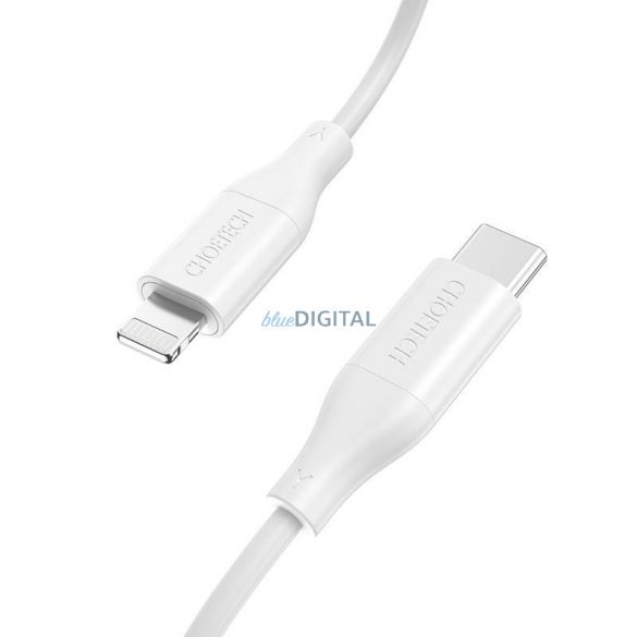 Cablu Choetech IP0040 USB-C și Lightning PD18/30W 1,2 m (alb)