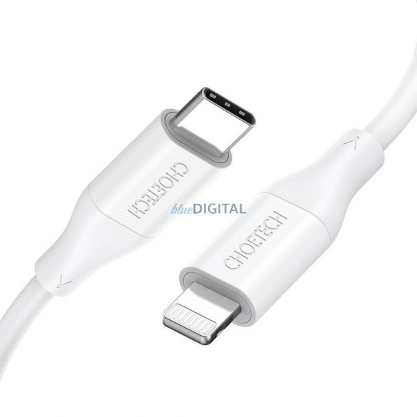 Cablu Choetech IP0040 USB-C și Lightning PD18/30W 1,2 m (alb)