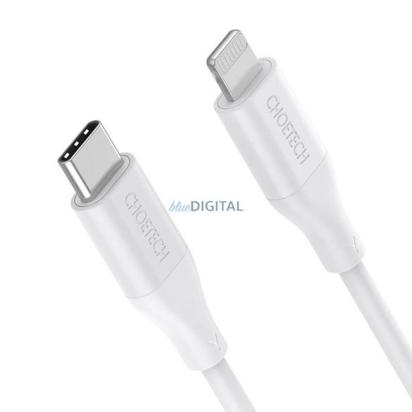 Cablu Choetech IP0040 USB-C și Lightning PD18/30W 1,2 m (alb)